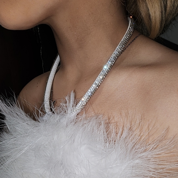 NWT Akira Sold Out , Gorgeous , Soft , Fluffy , White Clouds Feather Dress - Picture 11 of 16